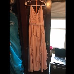 Formal ruffled pink dress